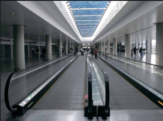 Тротуары метро двигая эскалаторы и Travelators 12 градусов